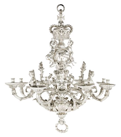 givenchy royal hanover german silver eight light chandelier|THE GIVENCHY ROYAL HANOVER CHANDELIERA GERMAN .